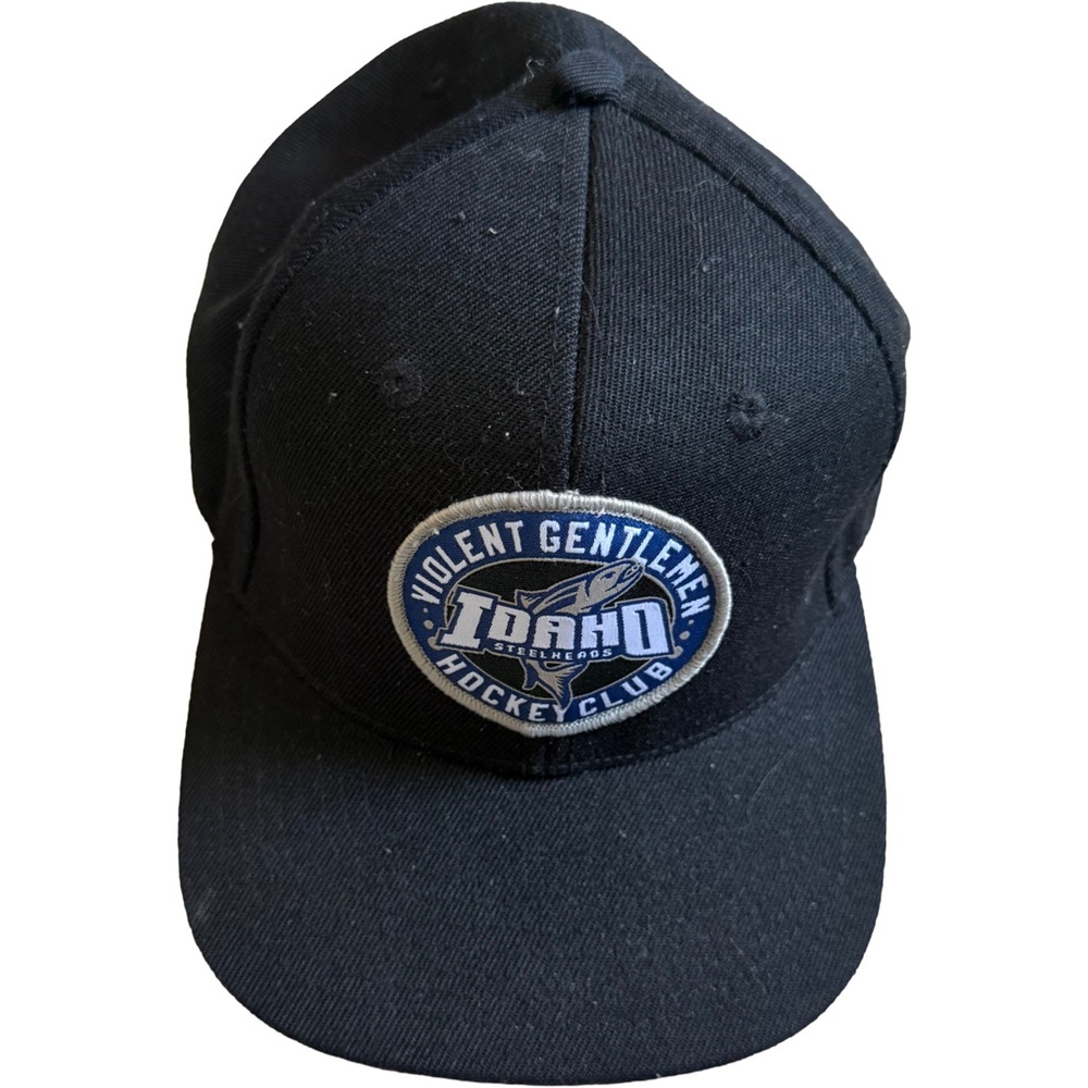 VIOLENT GENTLEMEN / IDAHO STEELHEADS / ECHL BLACK FLAT RIM SNAPBACK HAT W/ LOGO